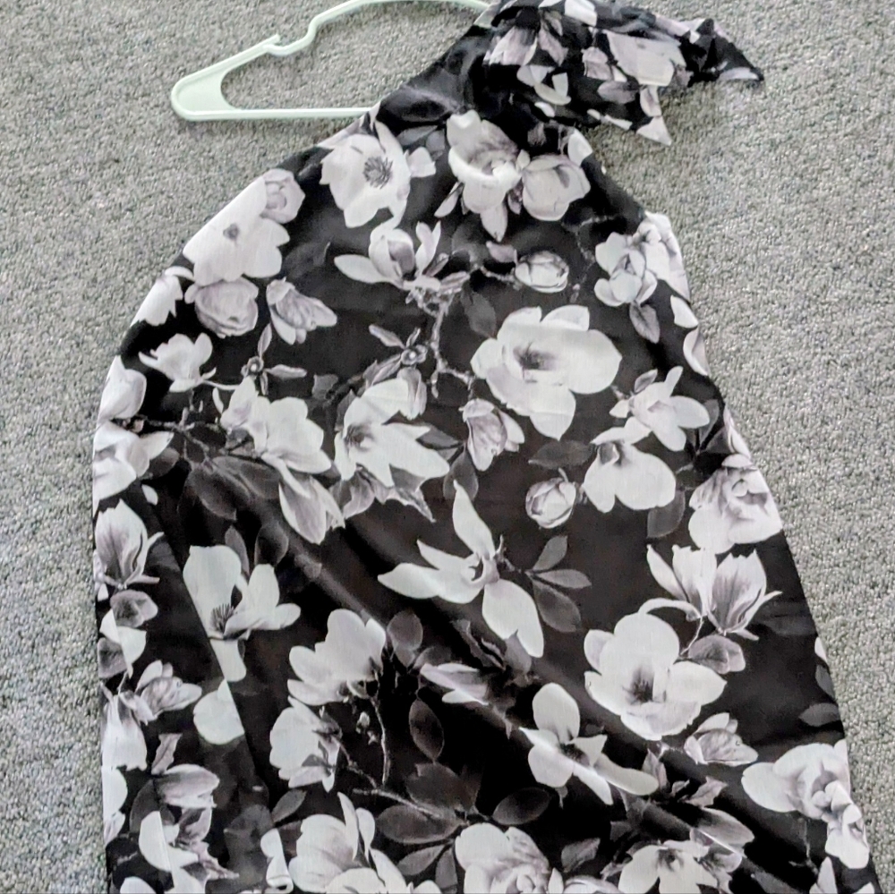 Express one shoulder floral dress